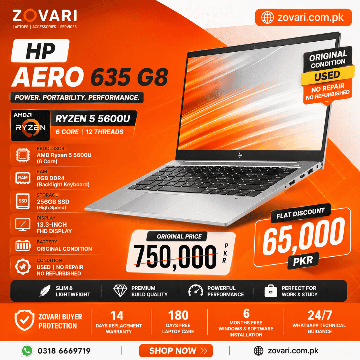 Hp Aero 635 g8 11th generation Hexa core machine