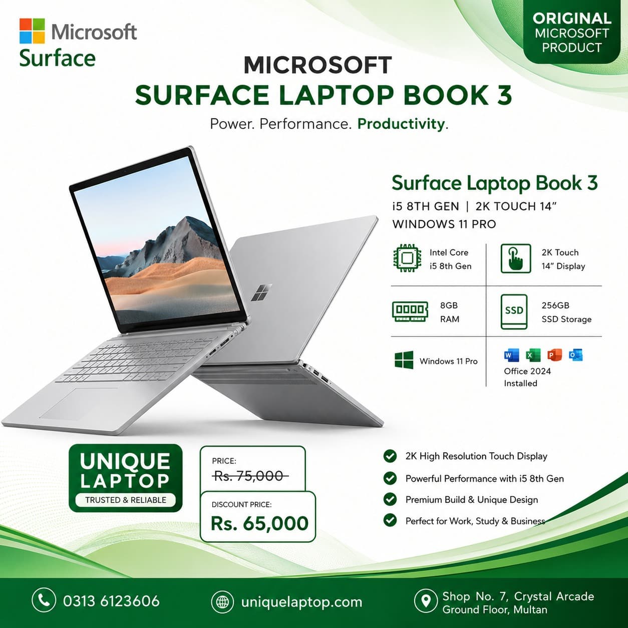 Microsoft surface pro 3 i5 8th