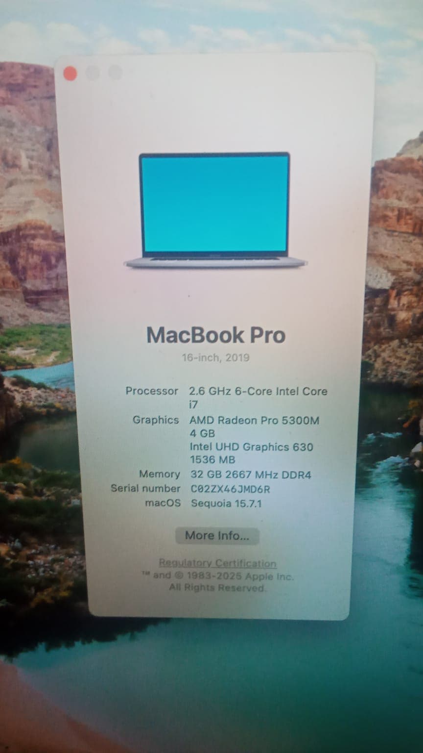 MacBook pro 2019 16 Inch