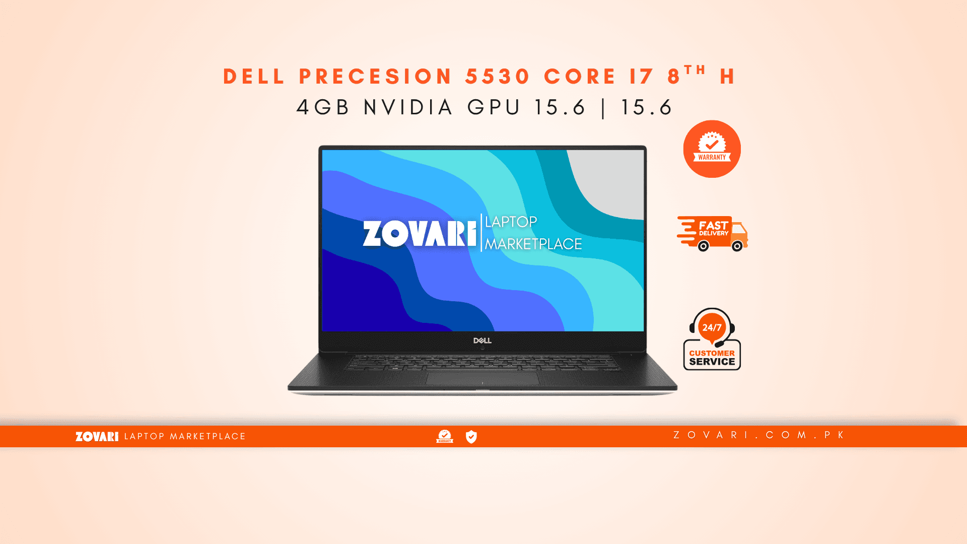 Dell Precision 5530 Mobile Workstation Core i7 8th Gen – 16GB RAM 512GB SSD 4GB NVIDIA Quadro P1000 Graphics Laptop for Graphic Designing & Video Editing