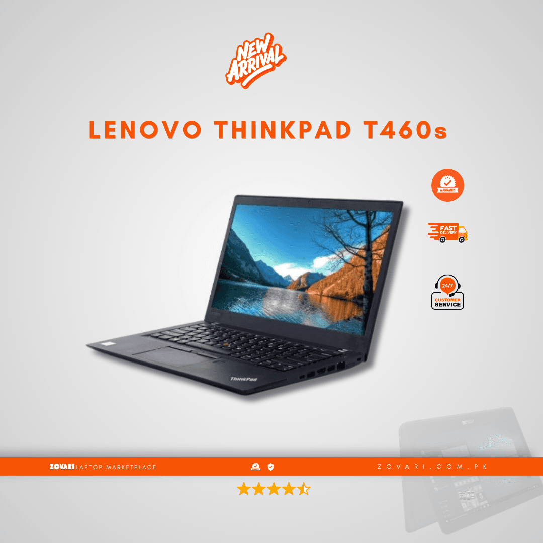 Lenovo Thinkpad T460s Core i5 6th Gen, 8GB, 256GB SSD, 14″ FHD LED