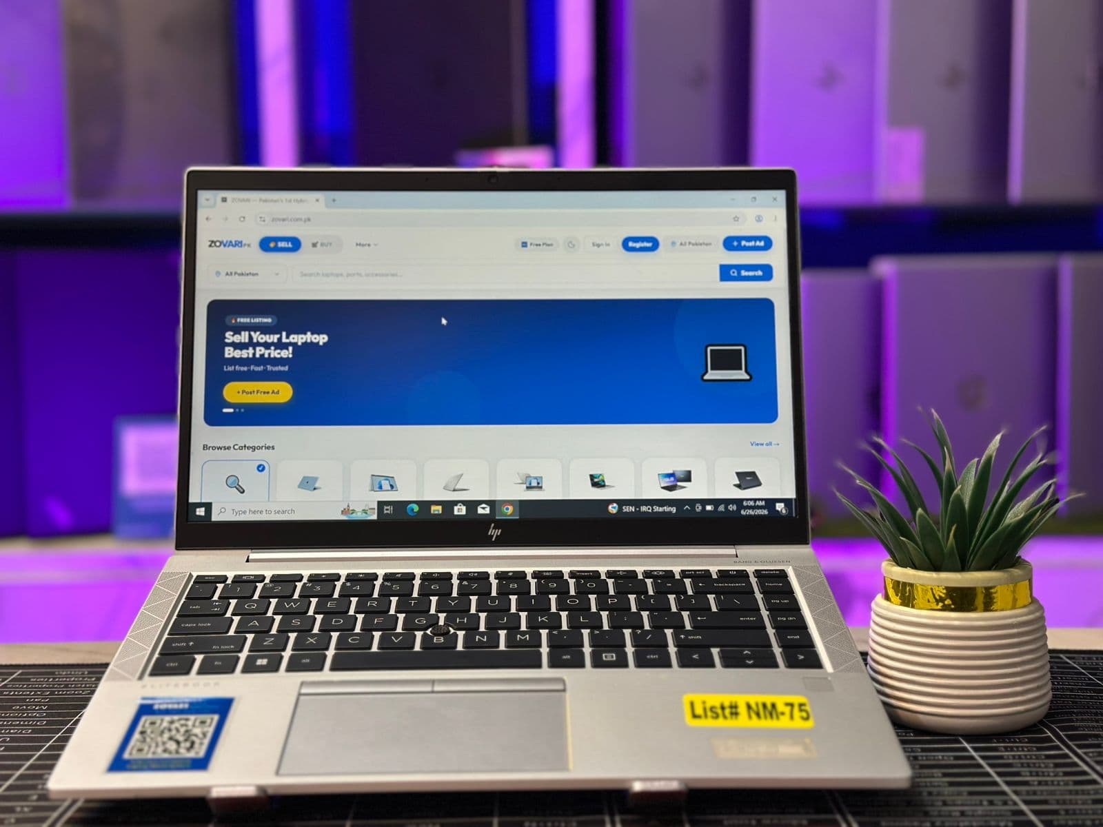 Hp Elitebook 845 g8, Hexa Core, 11th gen, Used | Good Condition