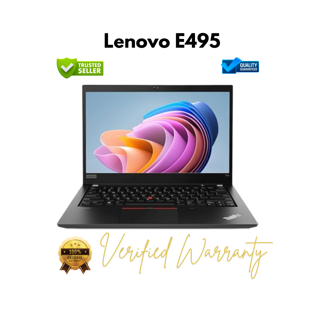Lenovo E495 – Ryzen 5 3500U | 8GB RAM | 256GB SSD | 2GB Graphics | 14” Display
