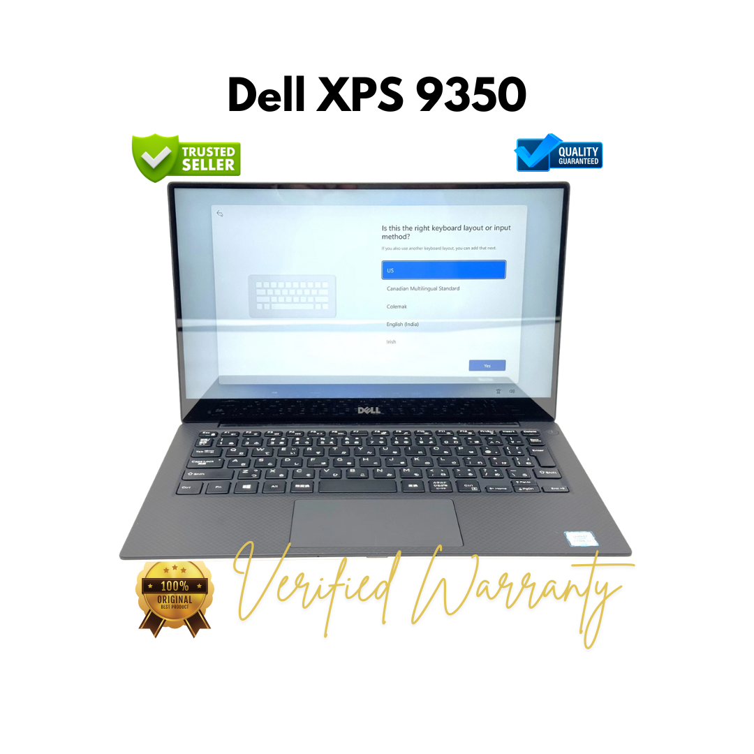 Dell XPS 9350 i7 7th Gen | 8GB RAM | 256GB SSD | 3K Display | Rs. 75,000